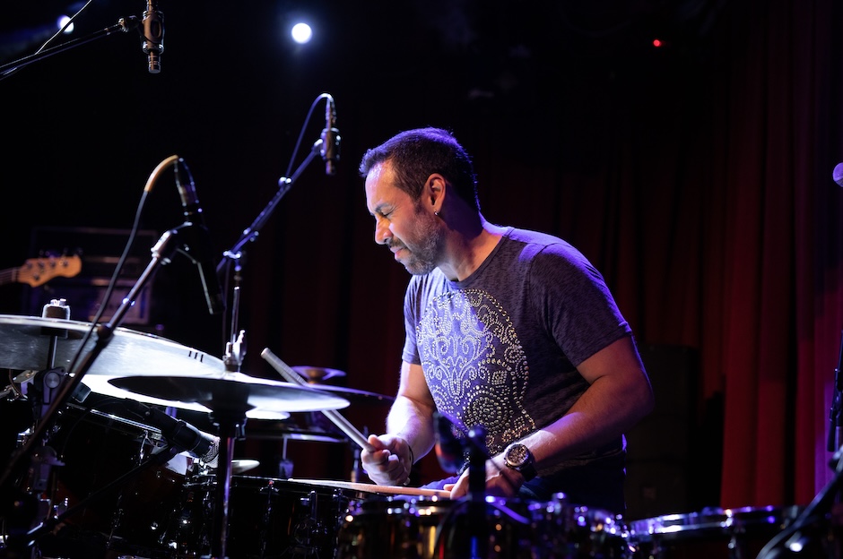 man playing drums