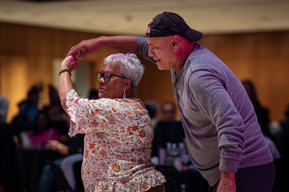 man and woman dancing