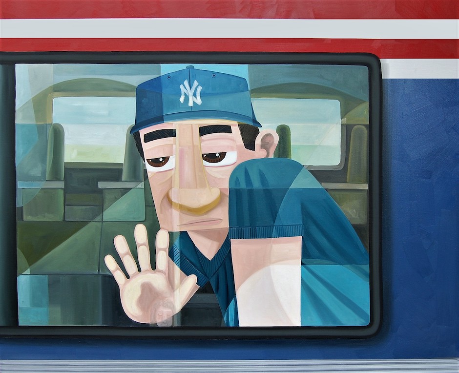 Brian Cirmo paitning of man looking out window