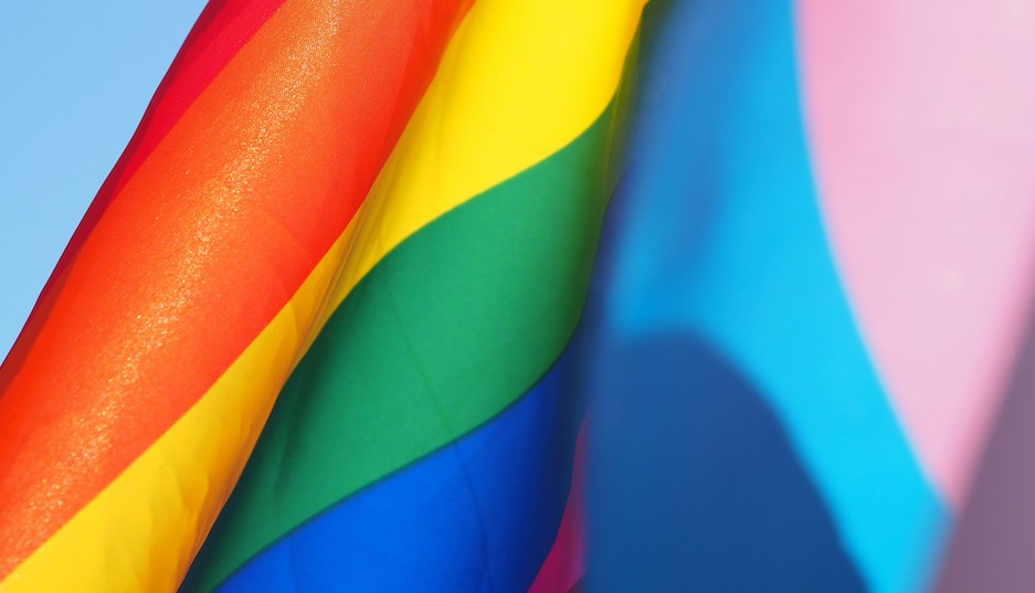 pride flags close up