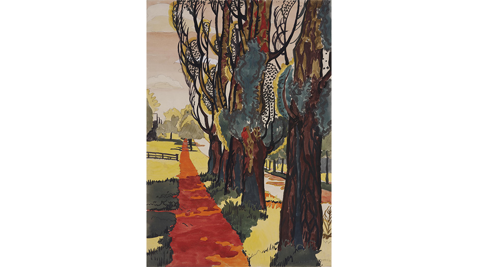 Poplar Walk (Three Poplars, Hot Sunlight; Row of Poplars)