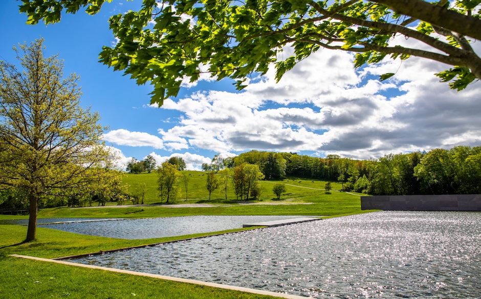 Clark Art Institute outside water feature