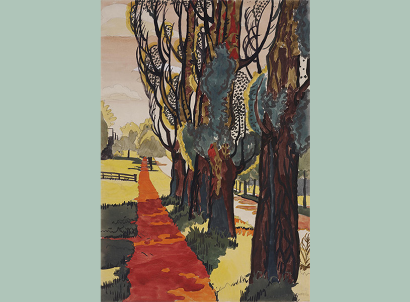 Poplar Walk (Three Poplars, Hot Sunlight; Row of Poplars)