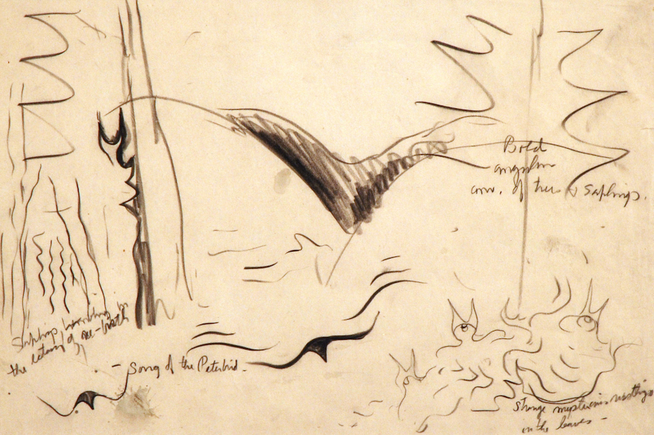 Song of the Peterbird, Study for Sun and Rocks