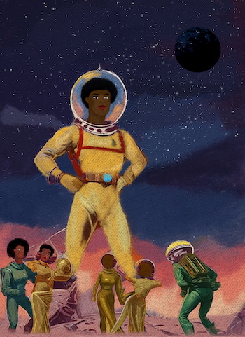 painting Mae on Mars