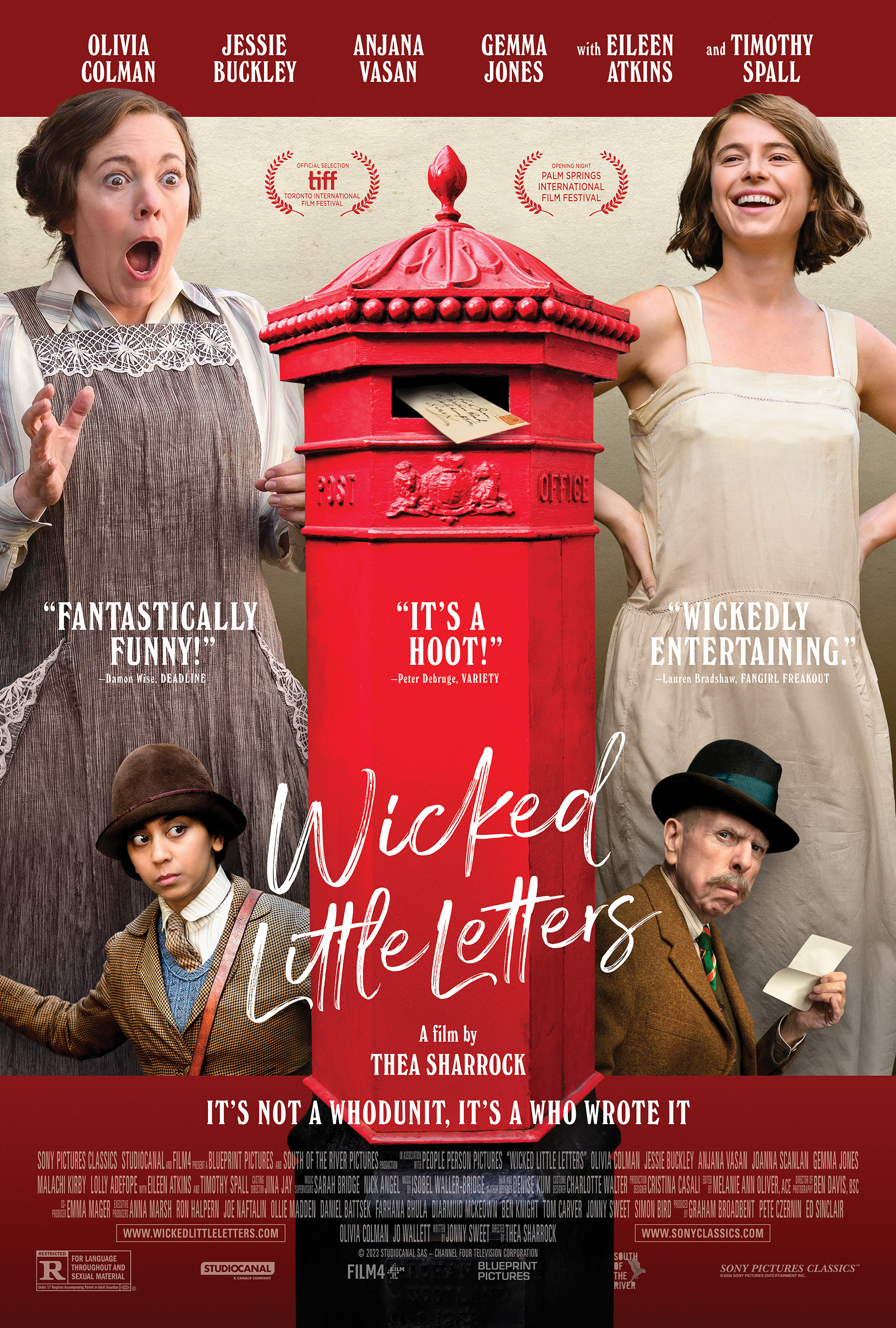 movie poster for Wicked Little Letters