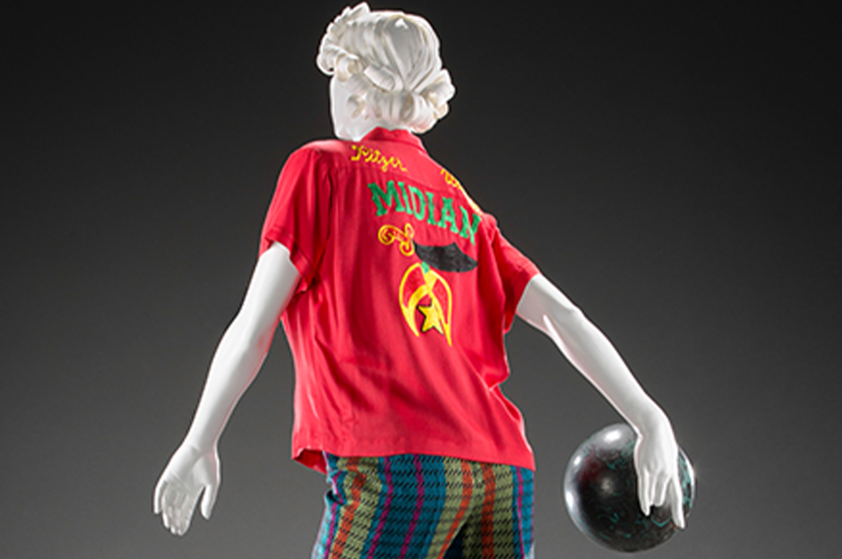 close up of mannequin in bowling fashion wear