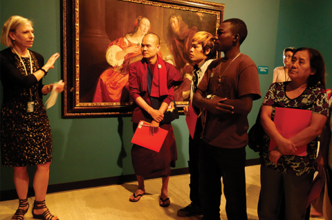 Shared Traditions ESL Class in Museum of Art, summer 2014