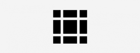 munson museum of art icon, white background and black blocks